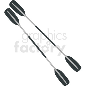 kayak paddles vector clipart