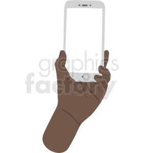 how to hold phone vector african american clipart no background