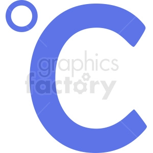 blue celsius symbol vector