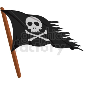pirate flag vector clipart no background