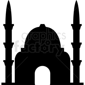 mosque vector silhouette clipart
