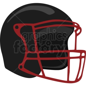 black football helmet vector clipart no background