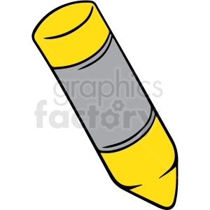 cartoon yellow crayon vector