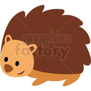 Cute Cartoon Hedgehog Clipart