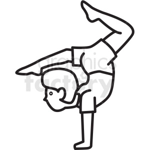 Illustration of a One-Handed Handstand