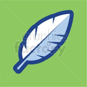 feather vector icon on green background