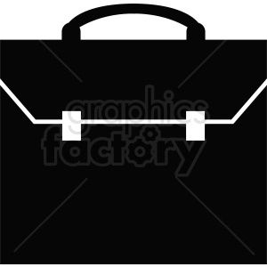 A black and white clipart image of a briefcase.