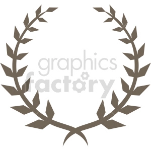 sharp laurel wreath design vector clipart