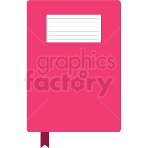 pink journal vector clipart