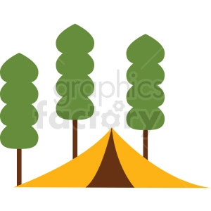 Camping Tent and Trees