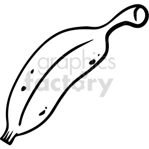 black and white banana clipart