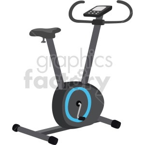 bicycle exercise machine vector graphic