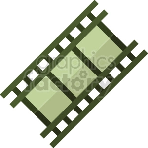 isometric film strip vector icon clipart 3