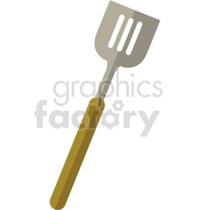 isometric spatula vector icon clipart 1