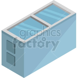 isometric freezer vector icon clipart 3