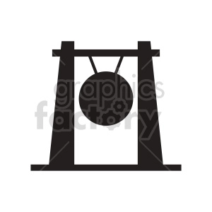 gong silhouette vector clipart