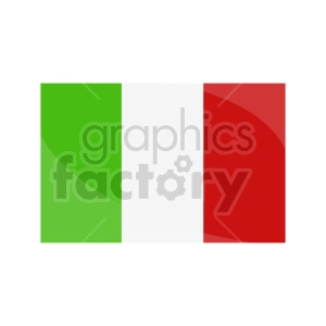 The clipart image features the flag of Italy, which is composed of three equal vertical bands of green, white, and red from left to right.