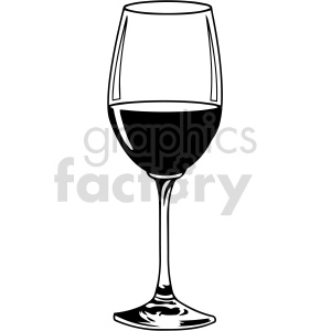 A glass of wine in a black and white style. It could also be other drinks, but just in a wine glass