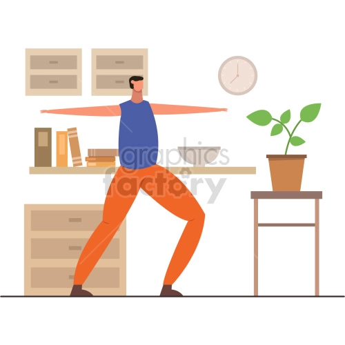 person doing yoga vector graphic