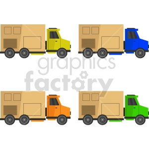 delivery truck vector graphic bundle