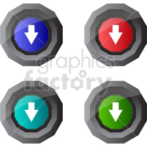 circle download button vector graphic