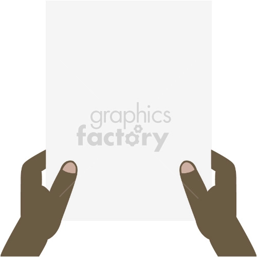 african american hands holding paper clipart