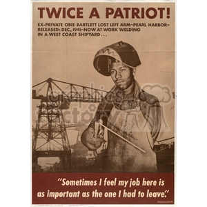 Patriotic Pearl Harbor Veteran Welder Poster