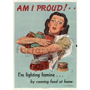 Vintage Poster Promoting Home Canning to Fight Famine