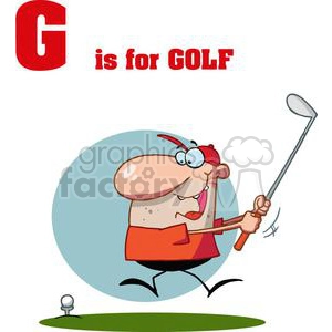 G as in Golfer  swing golf club