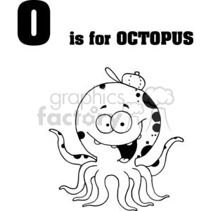 Alphabet Letter O as in Octopus