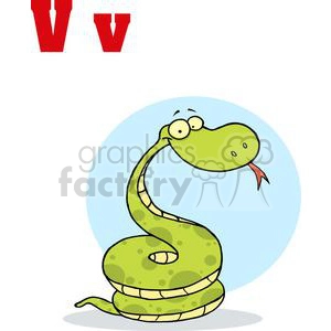 Alphabet Letter V as in Viper