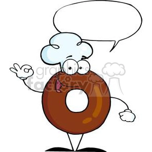 3466-Friendly-Donut-Cartoon-Character-With-Speech-Bubble