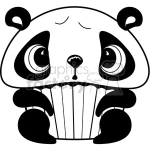 Cute Panda Cupcake - Adorable Sad
