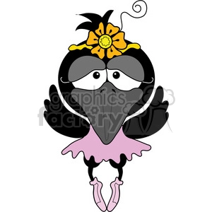 Cartoon Crow Ballerina