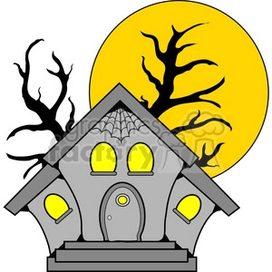 inside haunted house clipart
