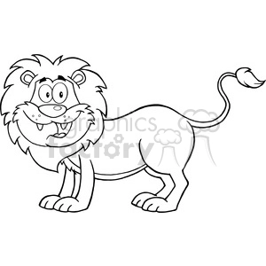 Funny Cartoon Lion - African Wildlife Humor Theme