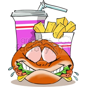 fast food combo cartoon