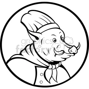 black and white boar chef
