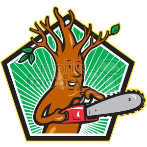 tree man chainsaw