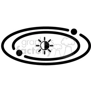 orbit of planets vector icon