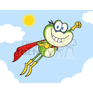 Super Frog Cartoon - Funny Animal Hero in the Sky