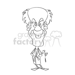 vector black and white john malkovich cartoon character