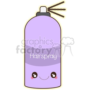 Hairspray cartoon character vector clip art image
