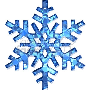 Polygonal Blue Snowflake