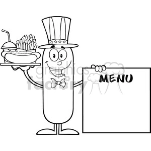 hot dogs clipart black and white