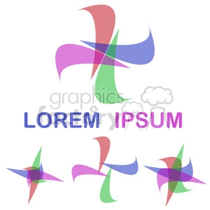 Colourful Abstract Shapes with Lorem Ipsum Text