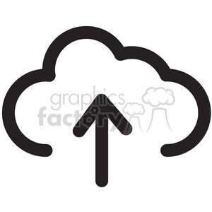 upload to the cloud data vector icon