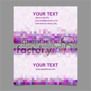 Pixelated Purple Gradient Business Card Template