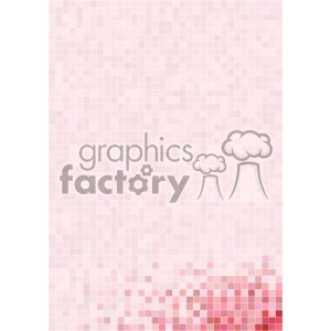 An abstract pink and red pixelated clipart image with a gradient effect, where concentrated red pixels are located at the bottom right, fading into lighter pinks towards the top and left.