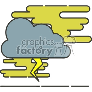 Lightning flat vector icon design